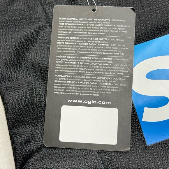 OGIO Black Drawstring Backpack with Blue Logo - Picture 4 of 5